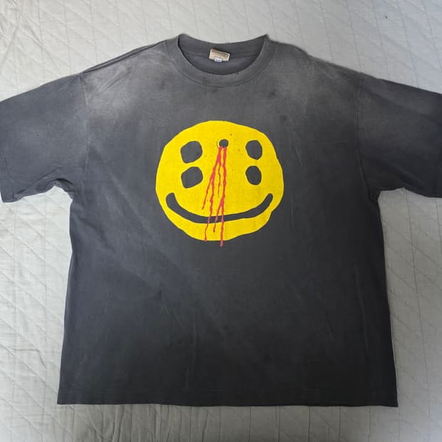 [XL] 세인트미카엘 CPFM 헤드샷 스마일리 티셔츠 블랙