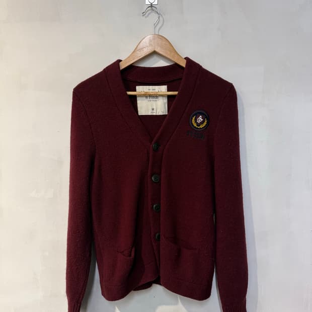 아베크롬비 버건디 가디건