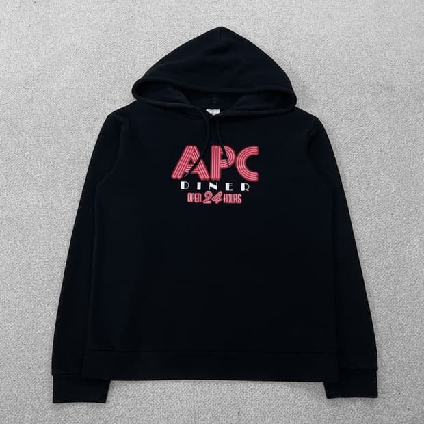 아페쎄 A.P.C 루즈핏 다이너 후드티 블랙