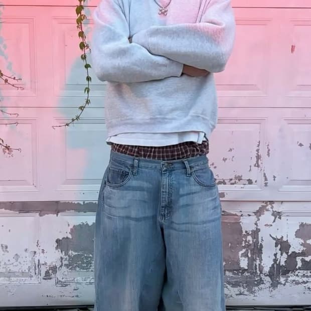 빈티지 블랭크 스웻셔츠 라이트그레이