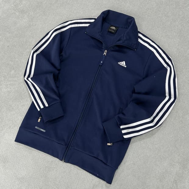 아디다스 네이비 삼선 트랙탑 m