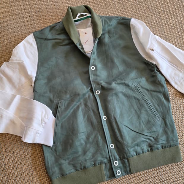 Handpicked 핸드픽드 이탈리안 최상급 린넨 MA-1 마원 블루종