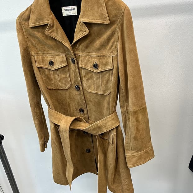 여) 쟈딕앤볼테르 리얼가죽 스웨이드 코트 