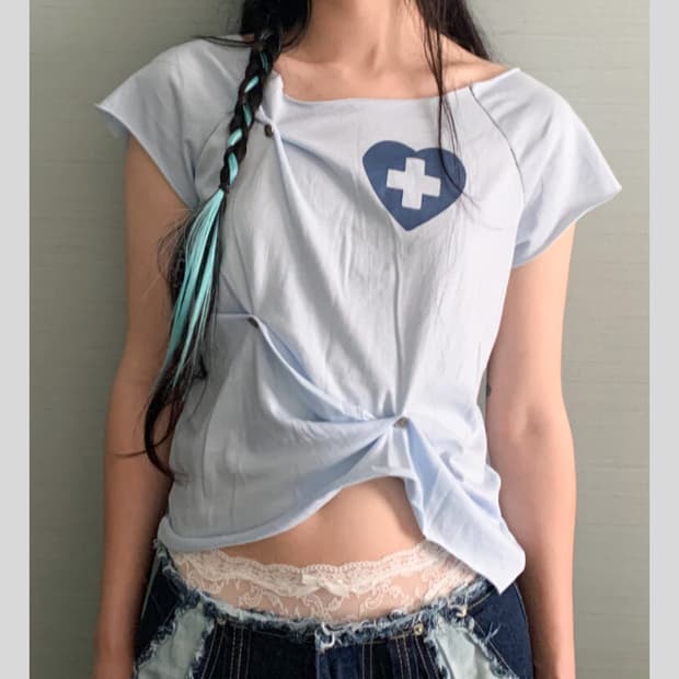 샵페어리 하프티셔츠
