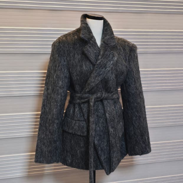 《새상품》모헤어 자켓 코트 & 허리끈 (또는 머플러로 사용)