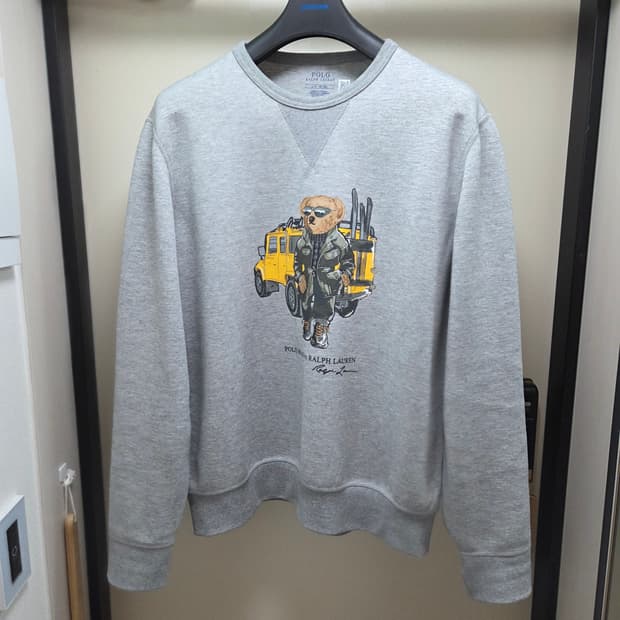 랄프로렌 / 더블 니트 스웨트셔츠 앤도버 헤더 그레이 / L