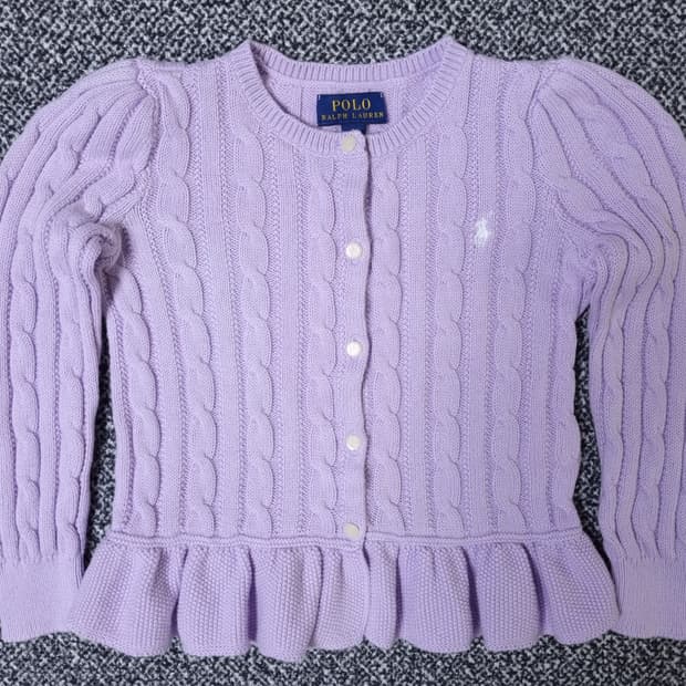 [무료배송][120]폴로 키즈 케이블 니트 가디건