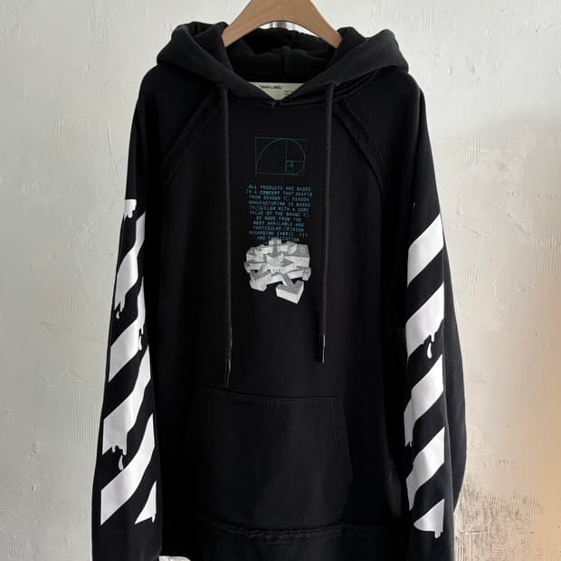 Off-White 오프화이트 20SS 드리핑 애로우 블랙 컬러 후드 