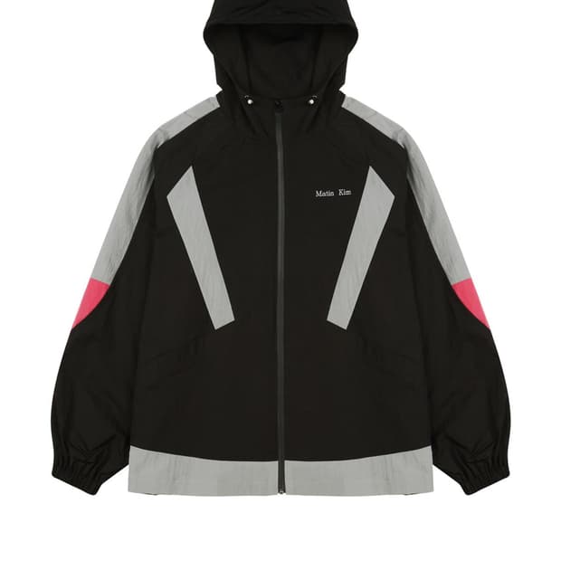 마뗑킴 하이커 후디 점퍼 바람막이 블랙