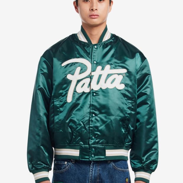 Patta 파타 사틴 바시티 봄버 자켓