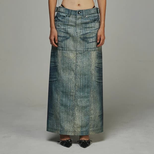 BLR 비엘알 프린트 롱스커트