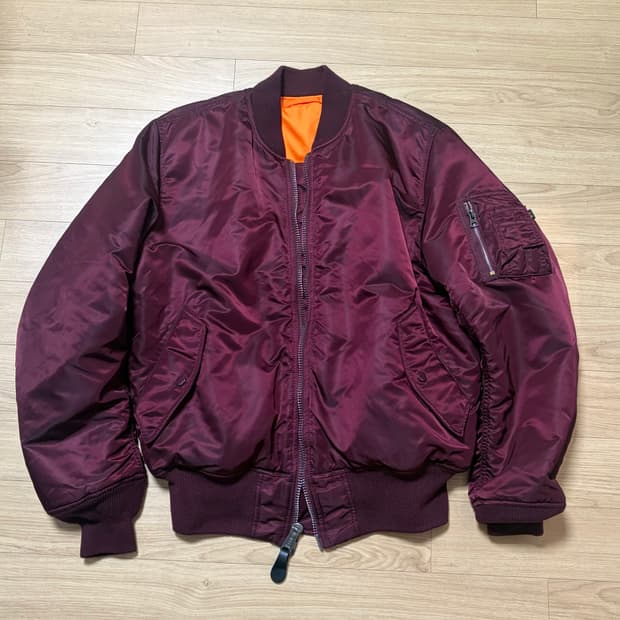 알파인더스트리 MA-1 버건디색싱