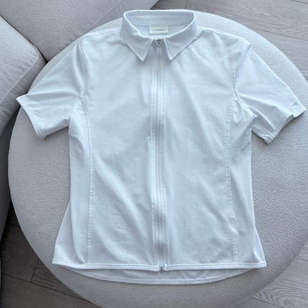 지초이 컴포트 24-002 ZIP SHIRT WHITE 2 사이즈