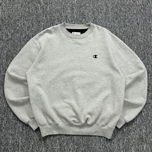 챔피온 에코 플리스 크루넥 그레이 맨투맨 M