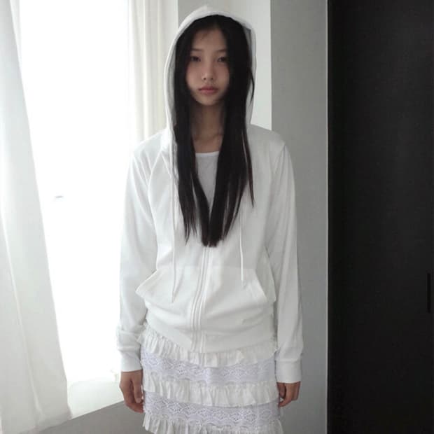 베이비랩 너디 후드 화이트