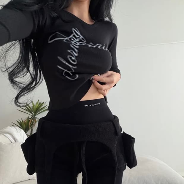 상태굿)오도어 골지 티셔츠