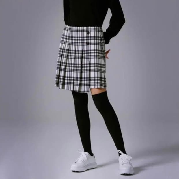 여성 70 캘러웨이 골프웨어 체크패턴 스커트