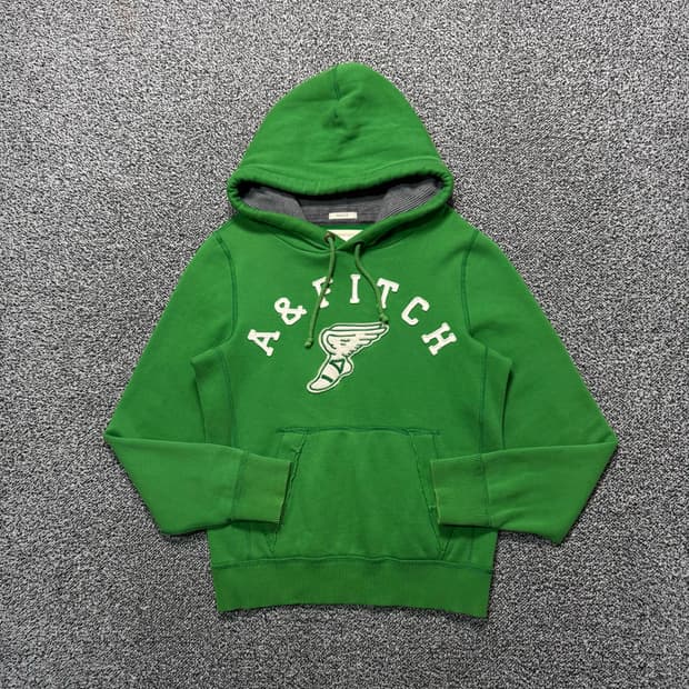 Name : 아베크롬비 양홍원 슈즈로고 그린컬러 후드티 :)
