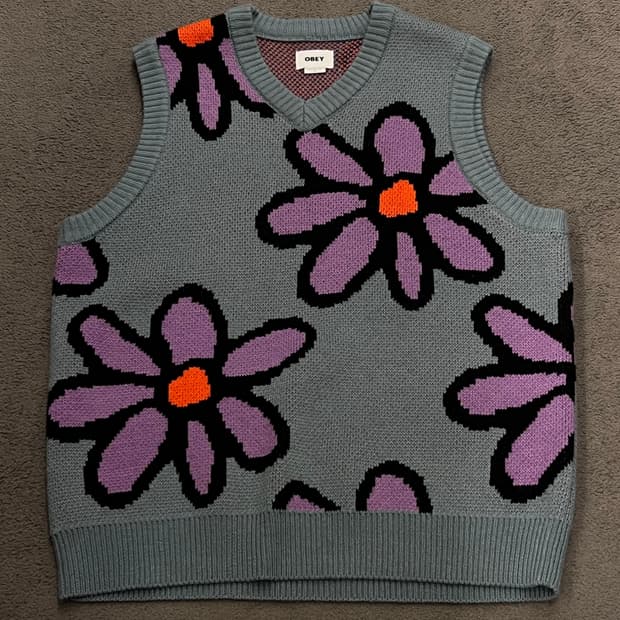 오베이 플로럴 니트 베스트 처분 