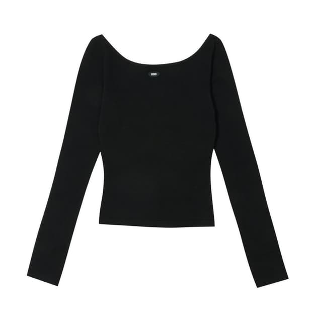 [M] 보헤미안 서울 베이직 보트넥 슬리브 블랙