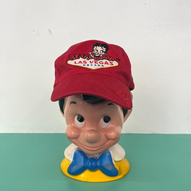 빈티지 2002 베티붑 엠브로이드 볼캡 레드