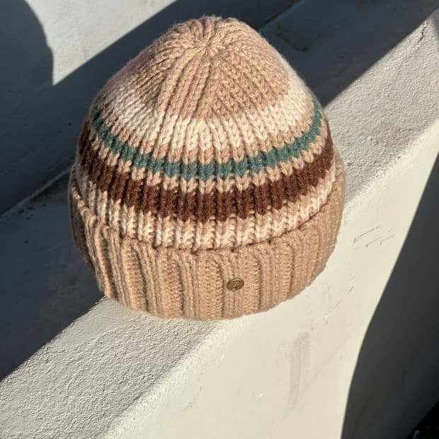 [F] 빈티지 스트라이프 비니 모자