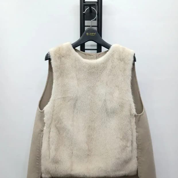 타임 밍크배색조끼 55 66