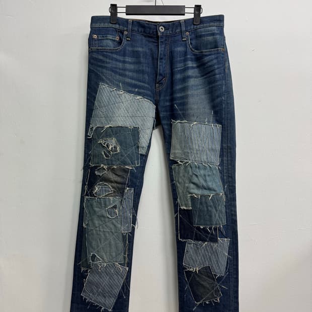 준야와타나베 X 리바이스 콜라보 패치 데님팬츠 L