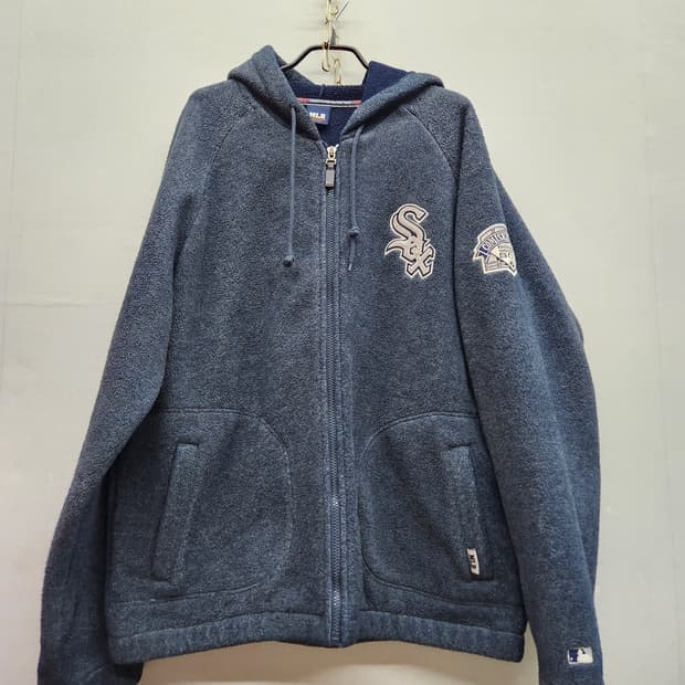 MLB 시카고 화이트삭스 로고자수 플리스 후드집업 2XL