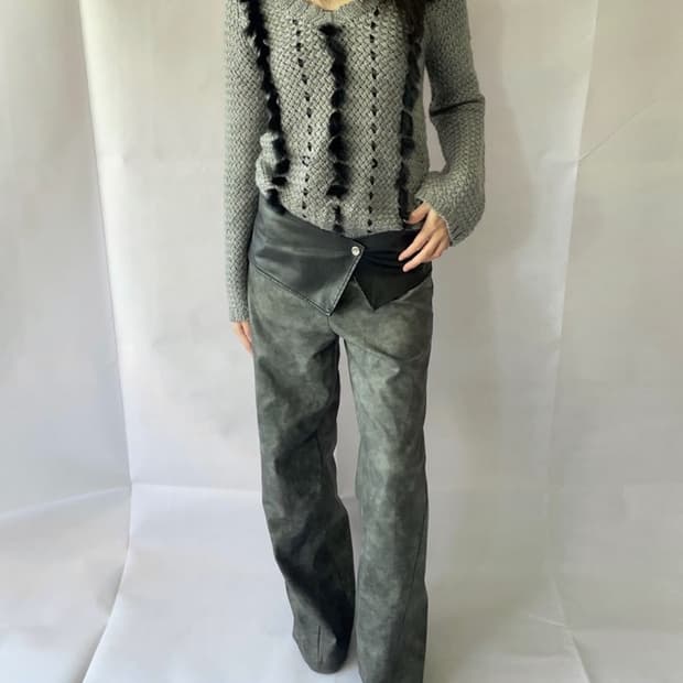 fur ribbon textures knit