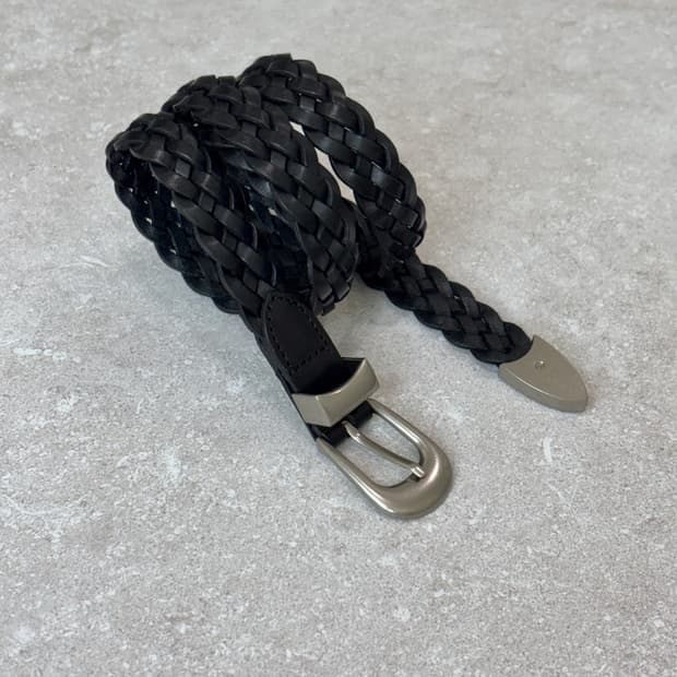 베이직 메쉬 이태리 카프스킨 소가죽 웨스턴 벨트