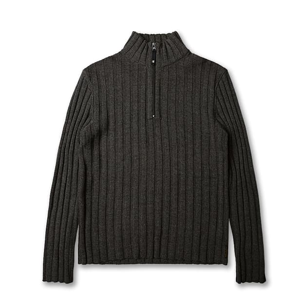 아르마니 진 [Armani Jeans] Simin T 차콜 하프 짚업니트