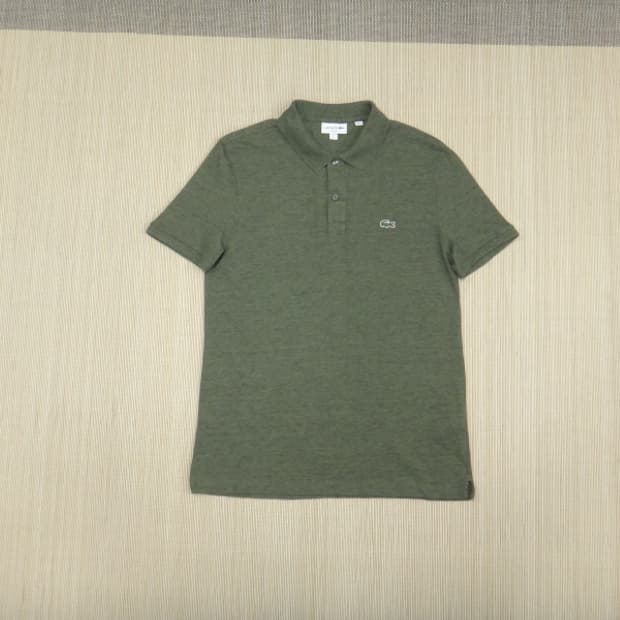 (L/5사이즈) 라코스테 슬림핏 카라 반팔 티셔츠