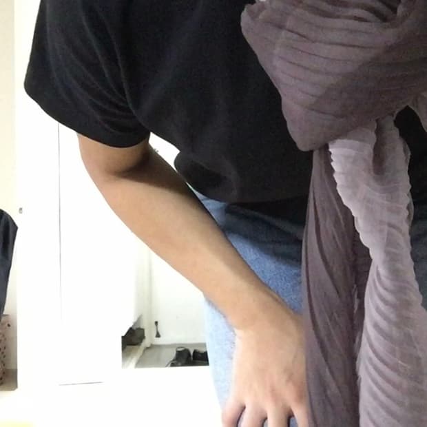 vtg 플리츠 스카프
