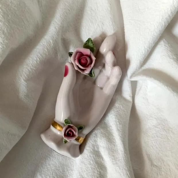 빈티지 핸드 주얼리 트레이 