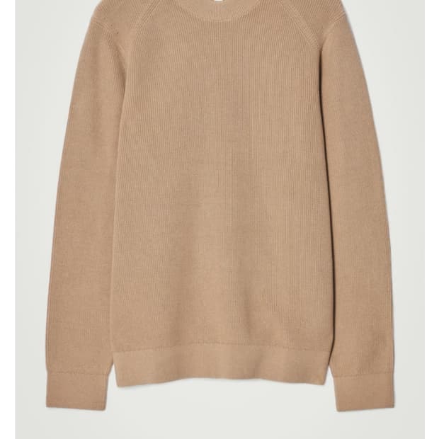 코스 리브드 니트 스웨터 베이지 [M]