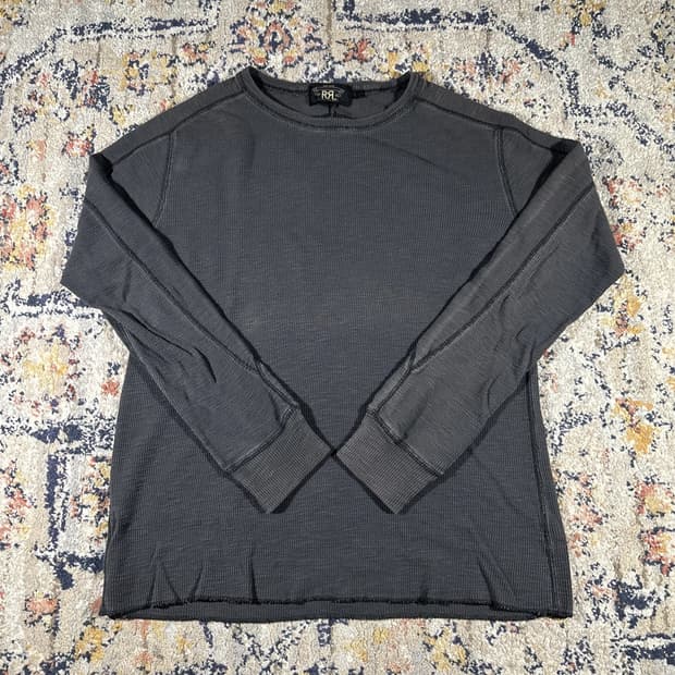 더블 알엘 와플 니트 써멀 롱 슬리브 티셔츠