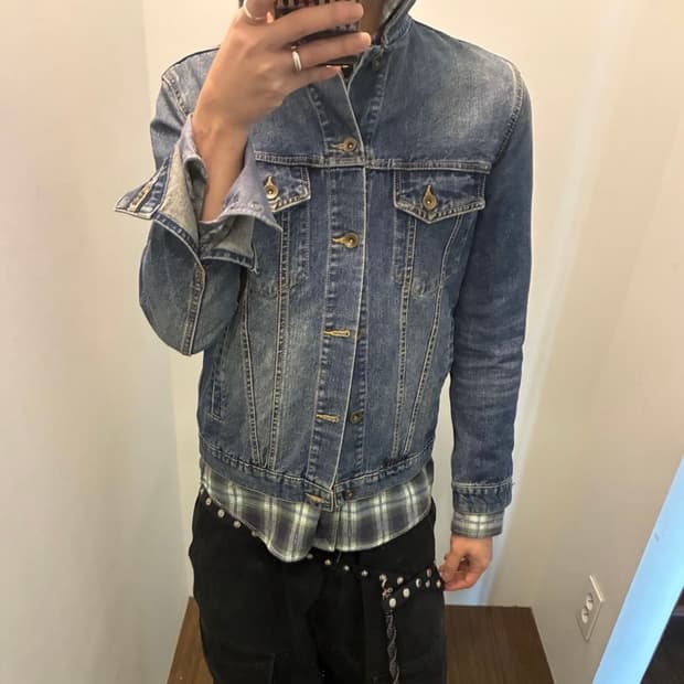 넘버나인 워시드 데님 자켓