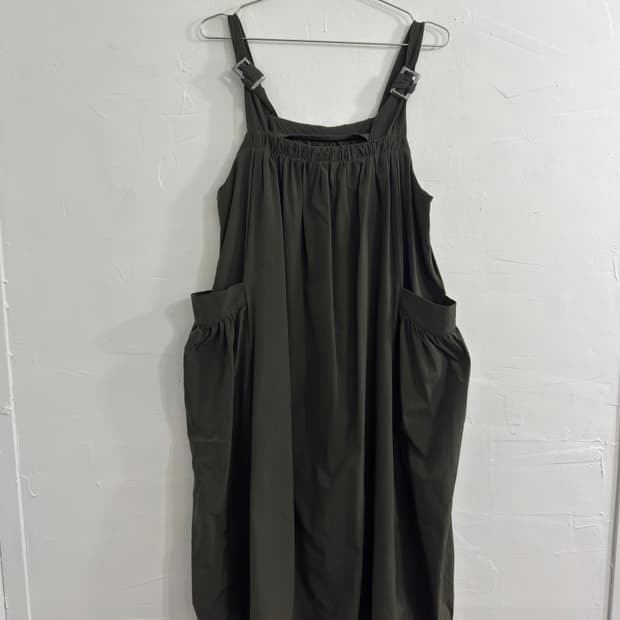 khaki overall onepiece