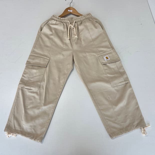 칼하트 PACCBET SCRIPT SWEAT 팬츠 베이지 M