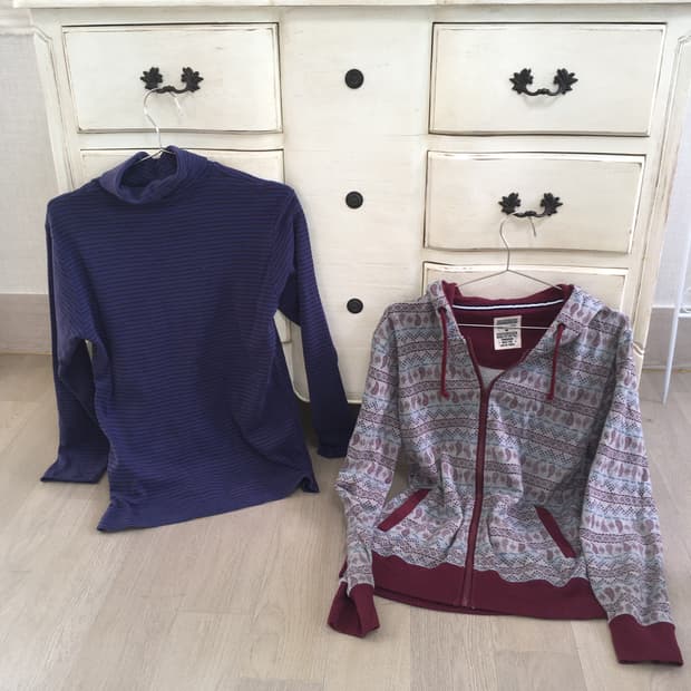 Set) bohemian burgundy pattern hood zip-