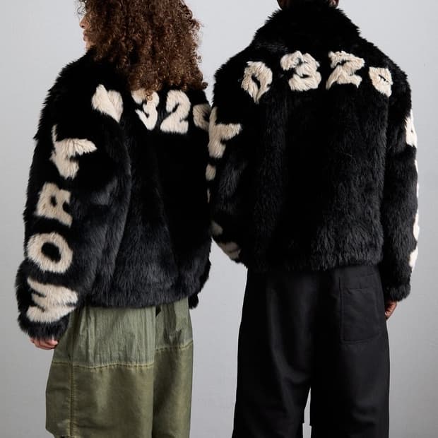 [M] 032c 24FW 안티 고갱 페이크 퍼 자켓 블랙