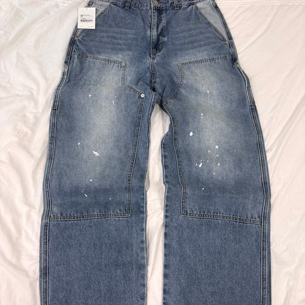 Double Knee Painted Denim