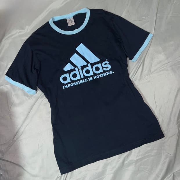 ✨Adidas✨ navy skyblue original 링거 반팔 희귀