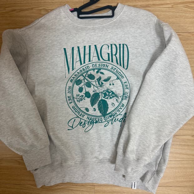 마하그리드 맨투맨 라이트그레이 s