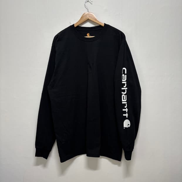 칼하트 블랙 레터링 롱슬리브