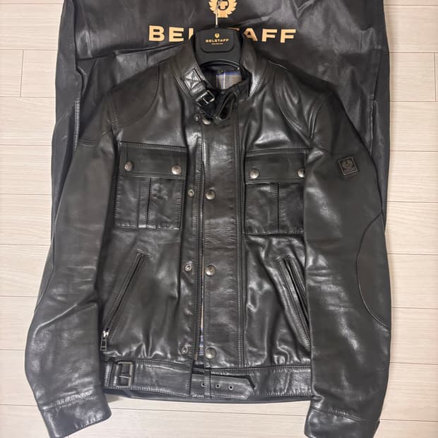 (44size) 벨스타프 갱스터 블랙 가죽자켓