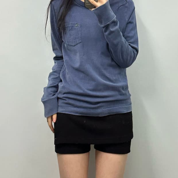 아베크롬비 산양로고 피그먼트 워싱 롱 슬리브 긴팔티