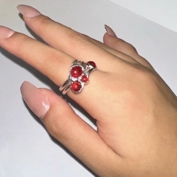 Blood vin silver 925 ring / 15호