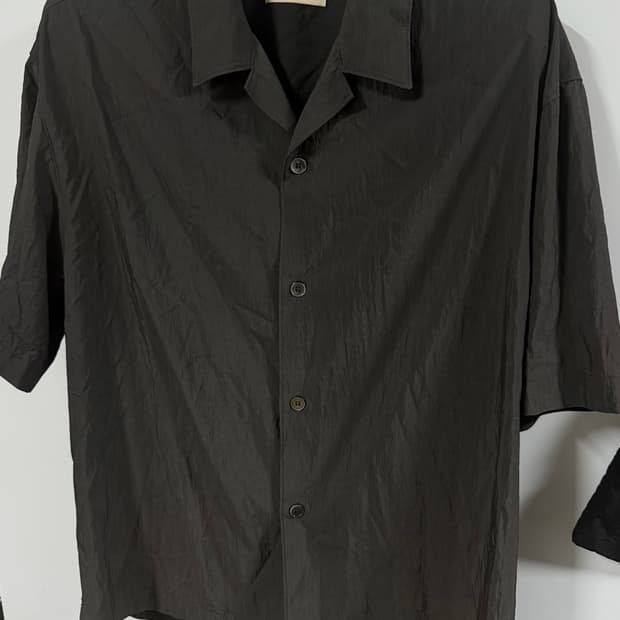 쿠어 내추럴 링클 오픈카라 셔츠 L